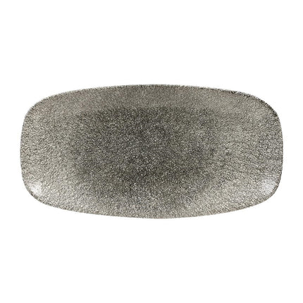Raku Quartz Black Chefs Oval Plate 35.2 x 18.7cm | Churchill Studio Prints