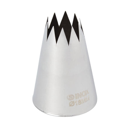 Stainless Steel Star Tip Piping Nozzle 18mm | Schneider