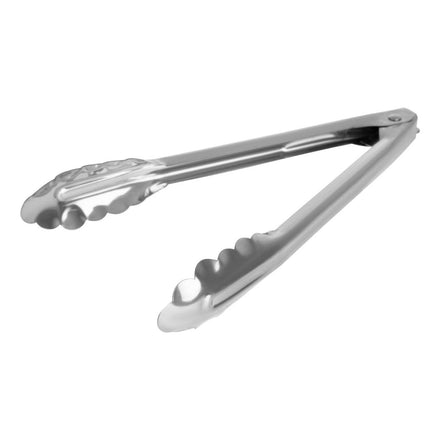Stainless Steel Serving Tongs 25.5cm with Rounded Edges | Vogue 3