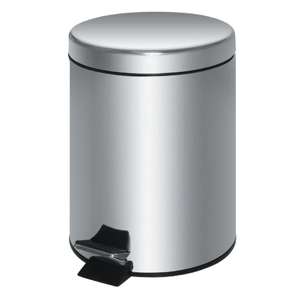 20L Silver Stainless Steel Pedal Bin