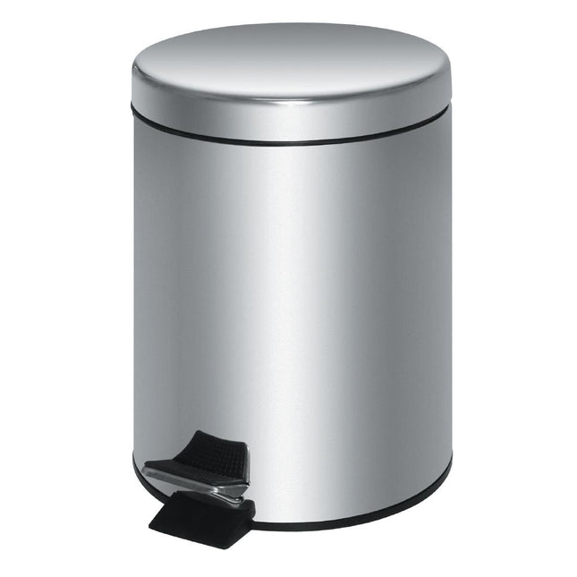 20L Silver Stainless Steel Pedal Bin