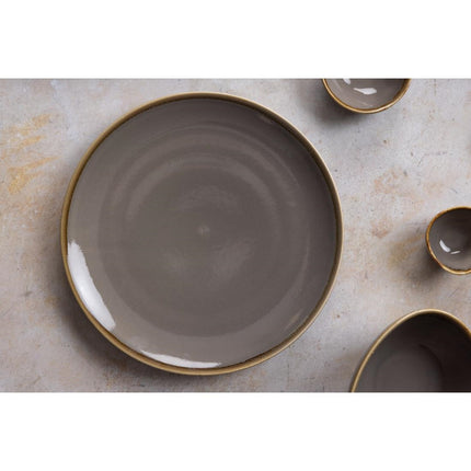 Round Coupe Plates Grey 28cm | Olympia Kiln Collection 5