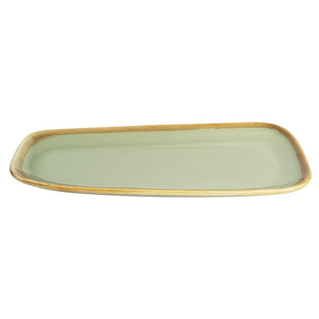 Mos Green Large Kiln Porcelain Serving Bowls 33.5 cm | Olympia | 4 Pieces 2