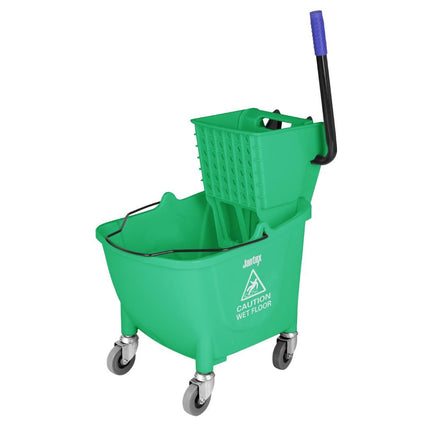30L Mop Bucket with Foot Pedal Release Green | Jantex Kentucky