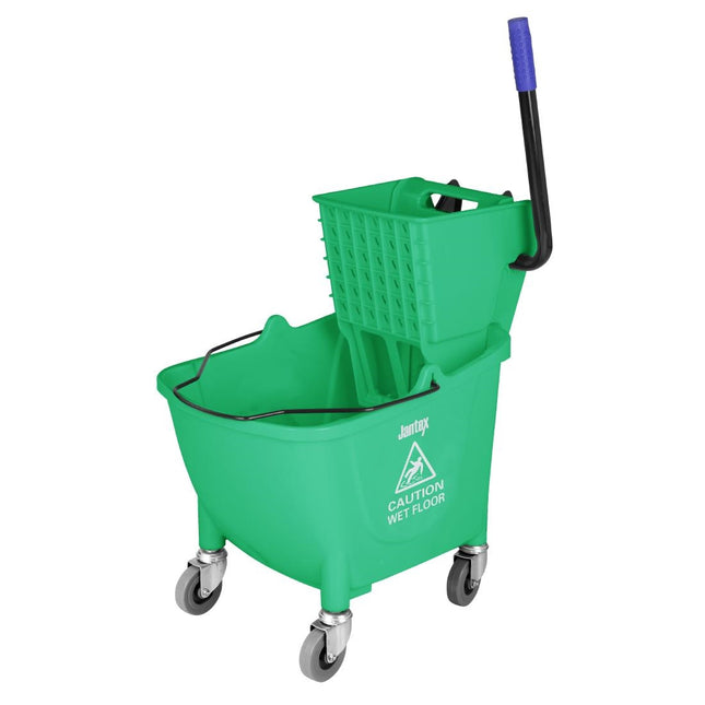 30L Mop Bucket with Foot Pedal Release Green | Jantex Kentucky