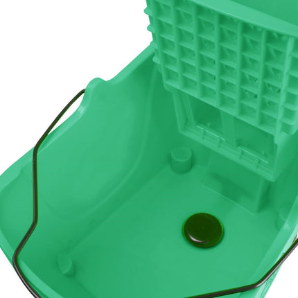 30L Mop Bucket with Foot Pedal Release Green | Jantex Kentucky 4