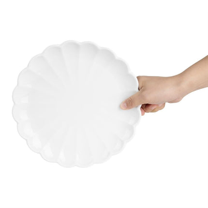 White Scalloped Plates 226mm | Olympia Bloom | Set of 6 5