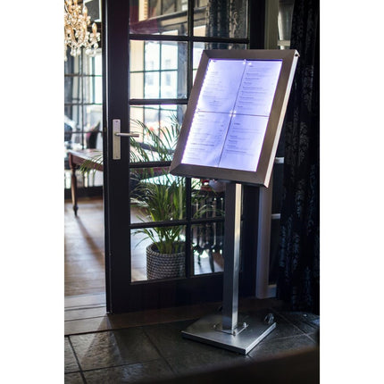 Colored Stainless Steel LED Display with Pole and Base | Securit 8
