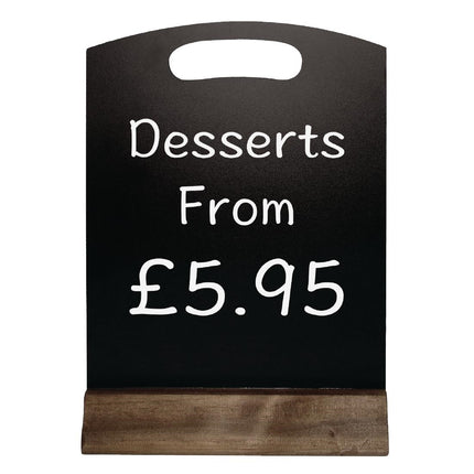 Table Chalkboard 22.5x15cm with Wooden Frame | Olympia 7