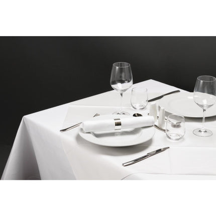 Dunisilk Water-Repellent Paper Tablecloth White 84x84cm | Duni | 100 Pieces 2