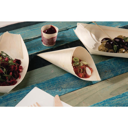 Compostable Wooden Cone Bags 75mm | Fiesta 8