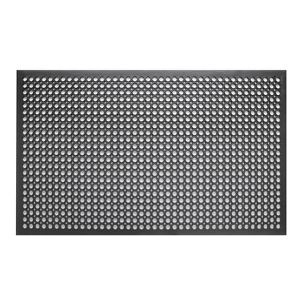 Black Rubber Anti-Fatigue Mat 150x90cm | Jantex 2