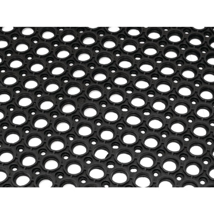 Black Rubber Anti-Fatigue Mat 150x90cm | Jantex 4