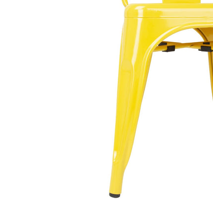 Steel Bistro Side Chairs Yellow | Bolero 6