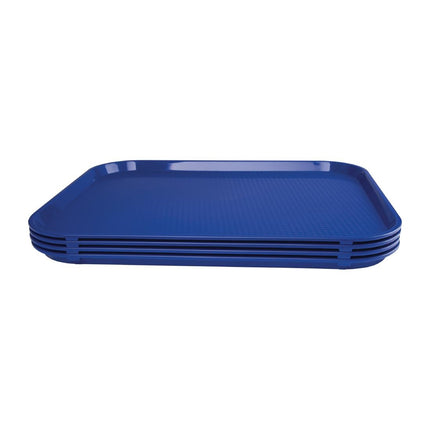 Polypropylene Serving Tray with Anti-Slip Texture | Olympia Kristallon | 45 x 35 cm | Blue 3