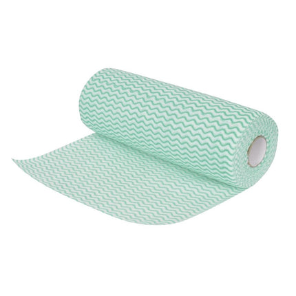 Non-Woven Cleaning Cloths Green | Jantex | 100 Pieces | 25x33 cm