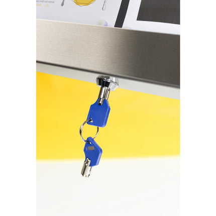 Colored Stainless Steel LED Display with Pole and Base | Securit 9