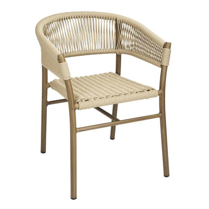 Natural Rope Twist Rattan Chairs | Bolero Florence Series | Set of 2