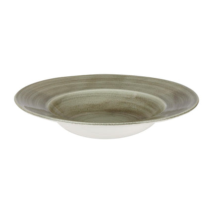Stonecast Patina Antique Green Flat Rim Bowls 280mm | Churchill