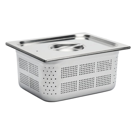 Perforated Stainless Steel GN 1/2 Pan 15cm Deep | Gastro M 2
