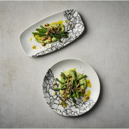 Evolve Coupe Plate 16.5cm Quartz Black Kintsugi Accents | Churchill 6