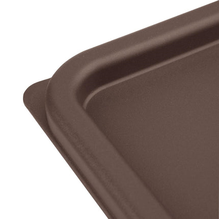Square Brown Lid for Food Storage Containers Small | Hygiplas 4