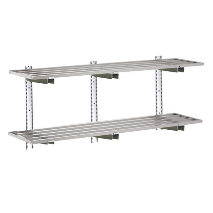 Stainless Steel Wall Shelf Without Brackets 160x40cm | Gastro M | AISI 430 4