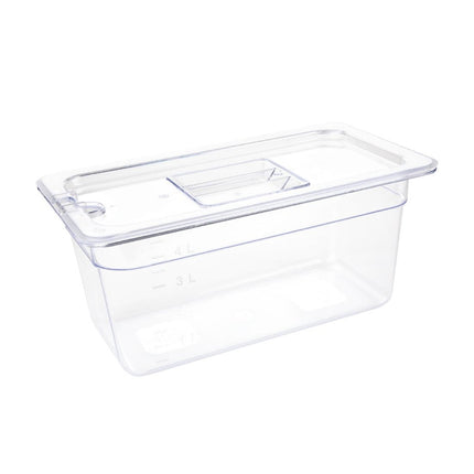 Polycarbonate 1/3 Gastronorm Container 150mm | Vogue | Transparent 3