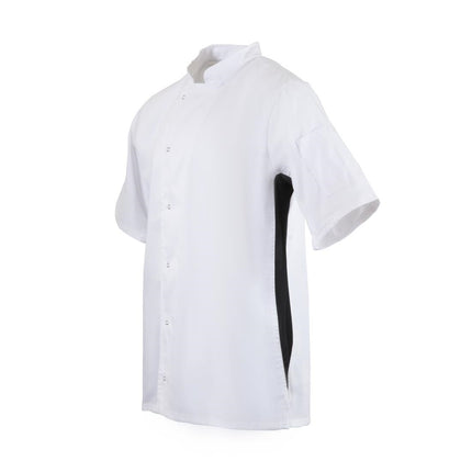 Lightweight Chef Jacket with Ventilated Black Side Panels | Whites Nevada | White M 3