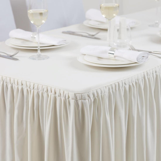 Pleated Tablecloth with Skirt in Cream 2