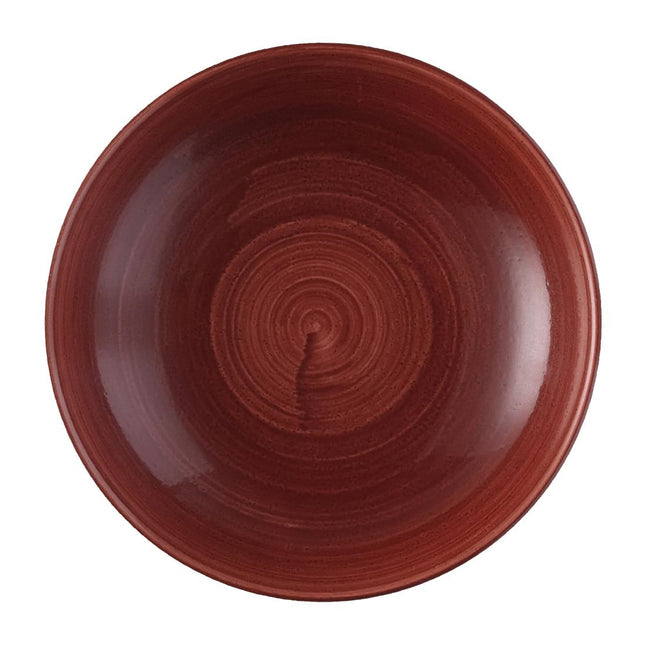 Coupe Bowls Red Rust Finish | Churchill Stonecast Patina | 248mm