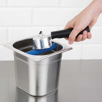 GN 1/6 Stainless Steel Knock-Out Container with Fixed PVC Bar 5