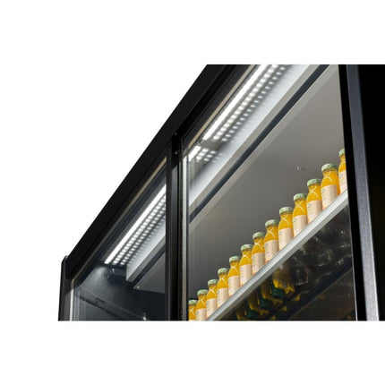 Zoin Cervinho Multideck Display with Hinged Doors Black 1200mm 2