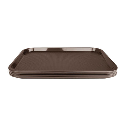 Polypropylene Serving Tray with Anti-Slip Texture | Olympia Kristallon | 30.5 x 41.5 cm | Brown 3