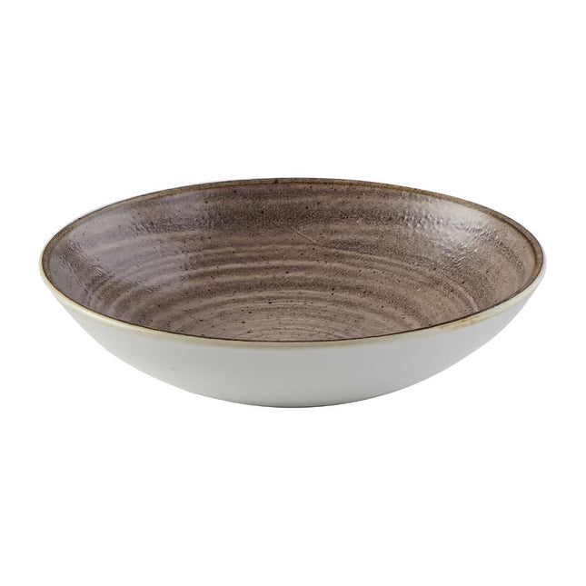 Coupe Bowls Raw Evolve Brown Semi-Matte | Churchill Stonecast Raw | 248mm 2