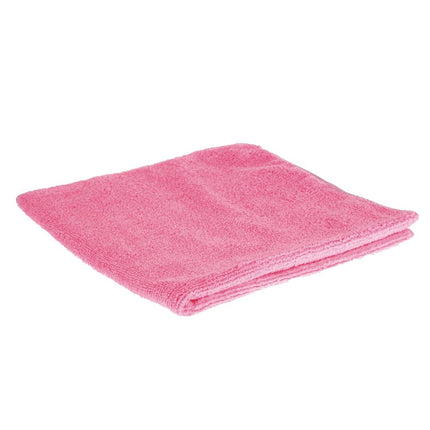 Highly Absorbent Pink Microfiber Cleaning Cloths | Jantex | 5-Pack | 40x40 cm