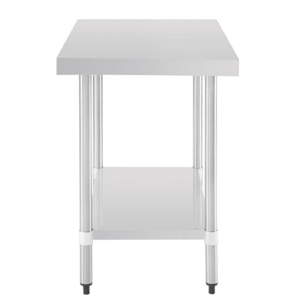 Stainless Steel Worktable without Backsplash | Vogue | 90x90x60 cm 4