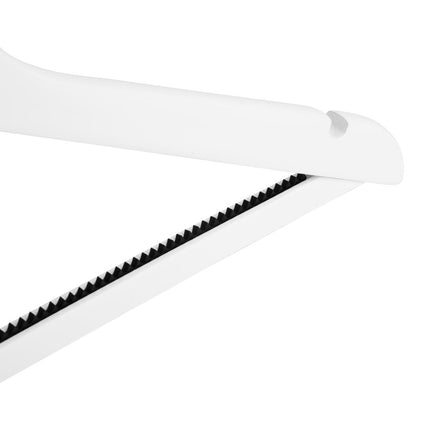 White Wooden Hangers with Antislip Trousers Bar | Bolero 3
