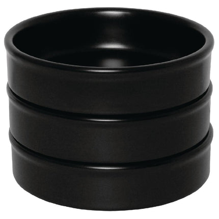 Stackable Matte Black Serving Bowl 13.4x3cm | Olympia (6 Pieces) 2