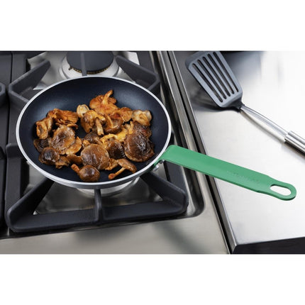 Non-Stick Frying Pan 240mm with Green Handle | Hygiplas Teflon Platinum Plus 7
