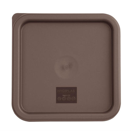 Square Brown Lid for Food Storage Containers Medium | Hygiplas