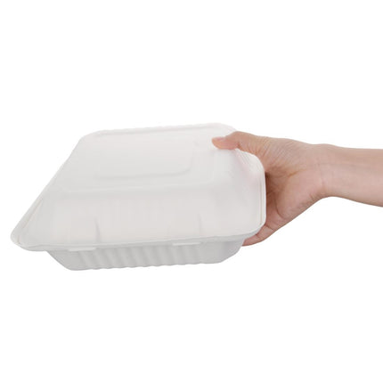 Compostable Bagasse Food Boxes 236mm | Fiesta 6