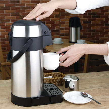 Stainless Steel Thermal Jug with Pump 3L | Olympia 2