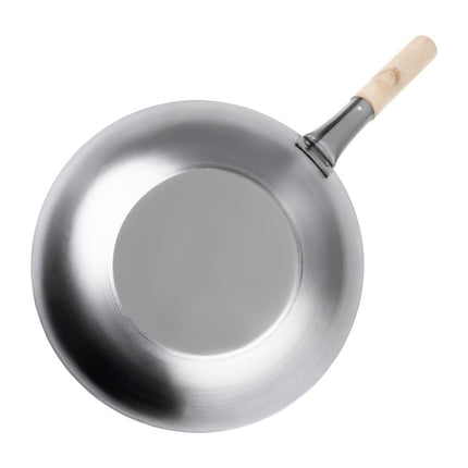 Soft Steel Wok with Flat Bottom 35.5cm | Vogue 4