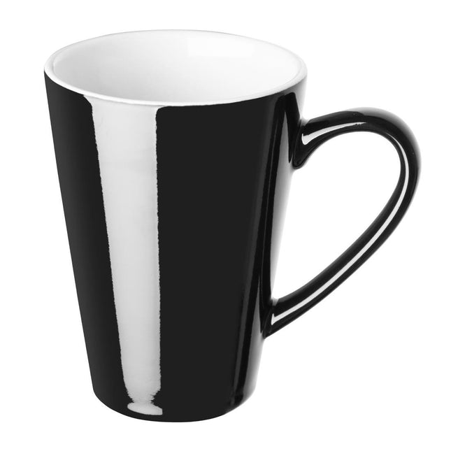 Cafe Latte Cup Black 340ml | Olympia Cafe
