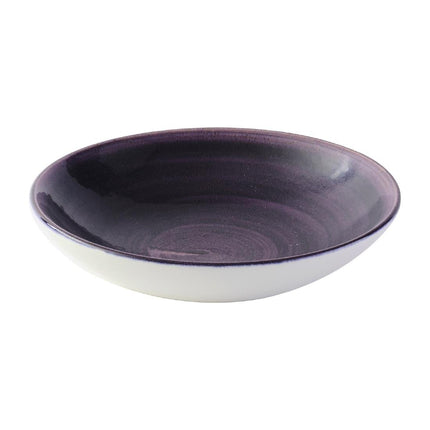 Deep Purple Evolve Coupe Bowl with Patina Finish | Churchill Stonecast Patina | 18.4cm 2