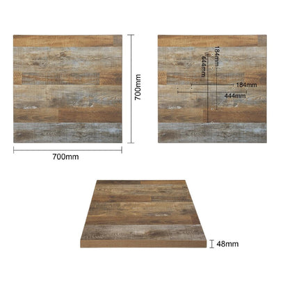 Square Tabletop Urban Dark 70cm | Bolero 6