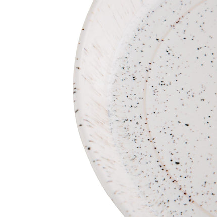 Flat Round Speckled White Porcelain Bowl 220mm | Olympia Cavolo 5