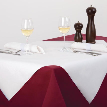 Dunisilk Water-Repellent Paper Tablecloth White 84x84cm | Duni | 100 Pieces