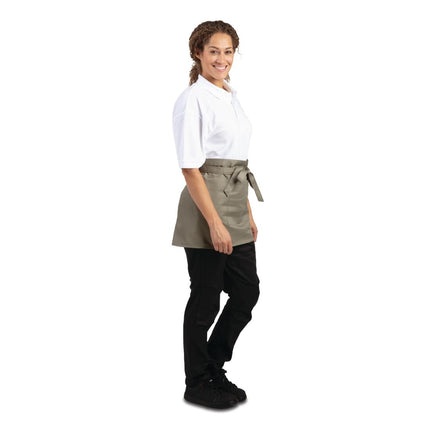 Short Bistro Apron Olive Green | Whites 3